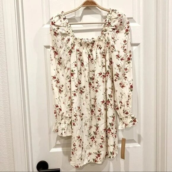 Reformation Hudsen Dress in Annaliese Mini Floral Vines Print - Picture 9 of 16